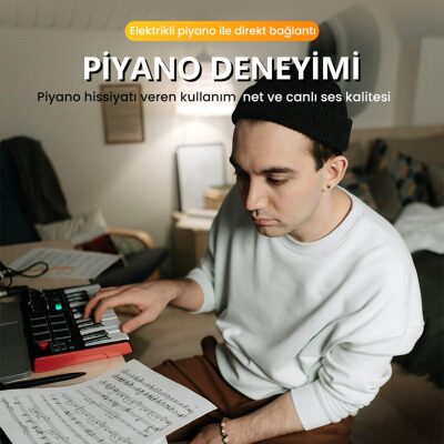 VegGieg Lightning to MIDI USB-B iPhone iPad Uyumlu Müzik Enstrüman Kablosu - 4