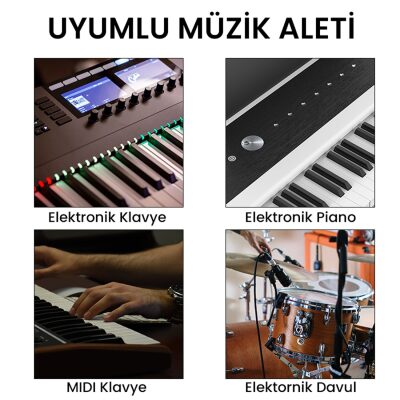 VegGieg Lightning to MIDI USB-B iPhone iPad Uyumlu Müzik Enstrüman Kablosu - 7
