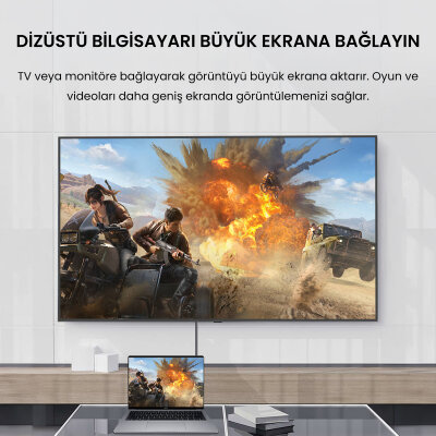 Veggieg Mini DisplayPort (DP) to VGA Full HD 1080P 60Hz Çevirici Dönüştürücü Adaptör - 4