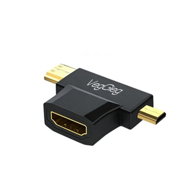 VegGieg Mini HDMI / Micro HDMI Erkek to HDMI Dişi Dönüştürücü Adaptör