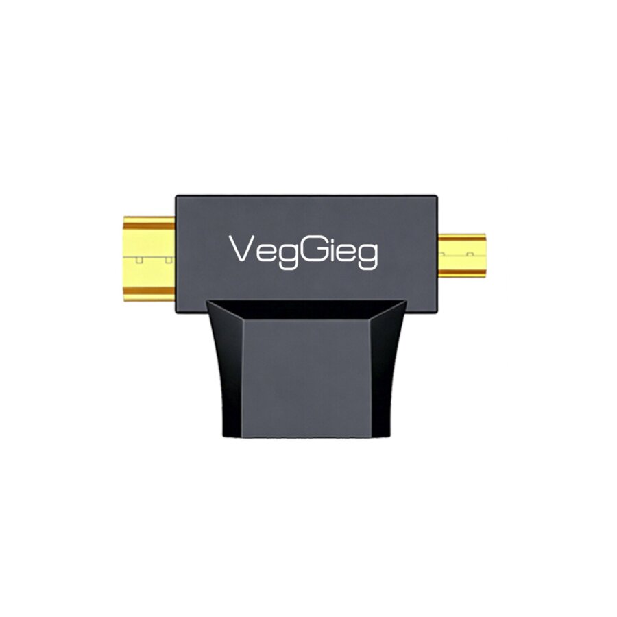 VegGieg Mini HDMI / Micro HDMI Erkek to HDMI Dişi Dönüştürücü Adaptör - 8