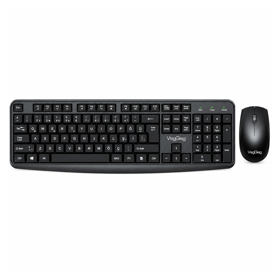 VegGieg MK700 2.4GHz Kablosuz Multimedia Türkçe Q Klavye Mouse Seti - 1