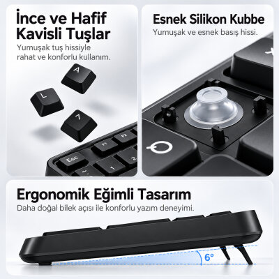 VegGieg MK700 2.4GHz Kablosuz Multimedia Türkçe Q Klavye Mouse Seti - 4