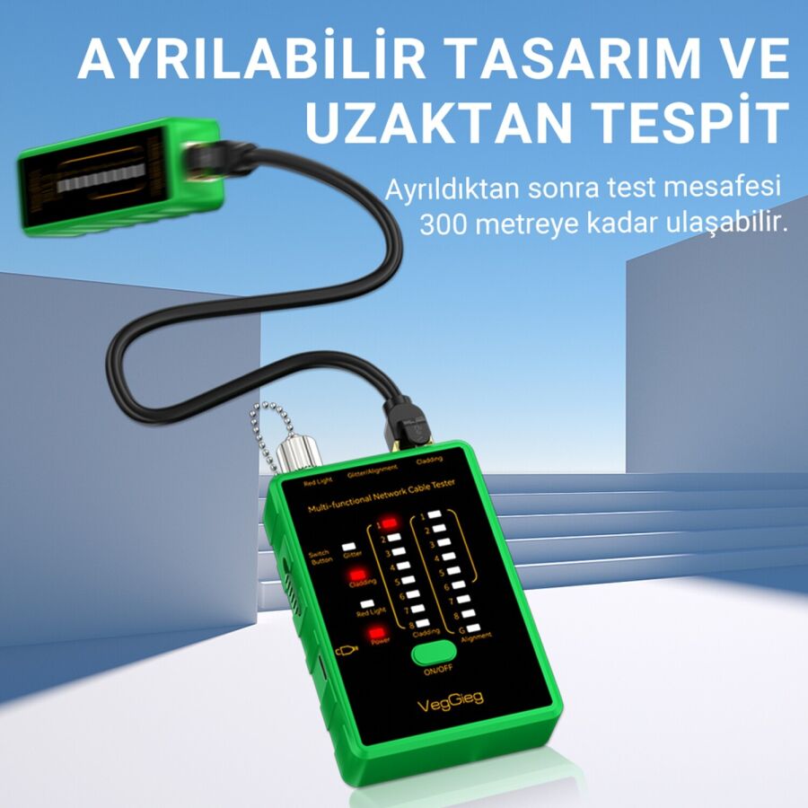 Veggieg Multi Fonksiyonel Fiber Optik RJ45 RJ11 BNC Network Ethernet Ağ Kablo Test Cihazı Tracker - 4