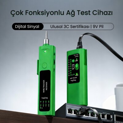 VegGieg PoE Destekli Kablo Bulucu RJ45 RJ11 Ethernet Ağ Test Cihazı Çantalı - 2