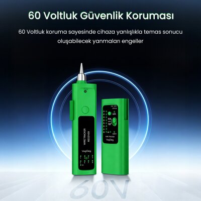 VegGieg PoE Destekli Kablo Bulucu RJ45 RJ11 Ethernet Ağ Test Cihazı Çantalı - 4