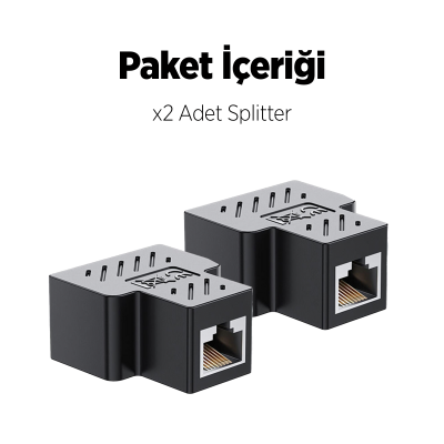 VegGieg RJ45 1 to 2 Ethernet Splitter Çoğaltıcı Adaptör - 7