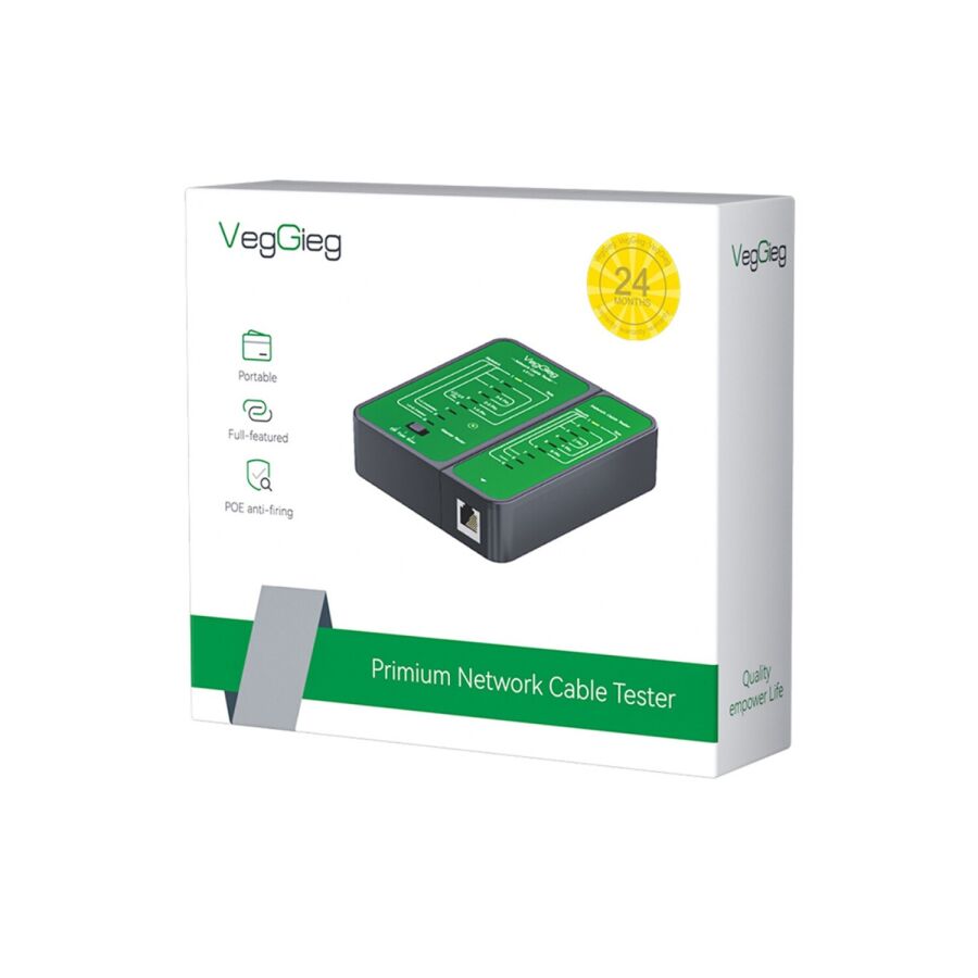 VegGieg RJ45 RJ11 Uyumlu Cat6 Cat7 Cat8 Poe Destekli Network Ethernet Test Cihazı - 7