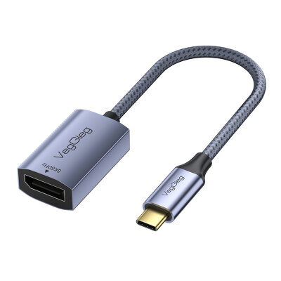 Veggieg Type-C to DisplayPort (DP) 8K 60Hz OFC Bakır Çevirici Dönüştürücü Adaptör