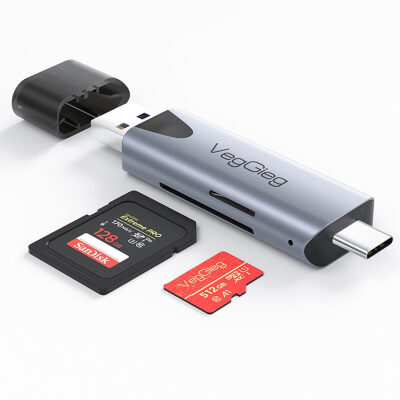 VegGieg Type-C ve USB 2.0 SD-MicroSD TF Kart Okuyucu