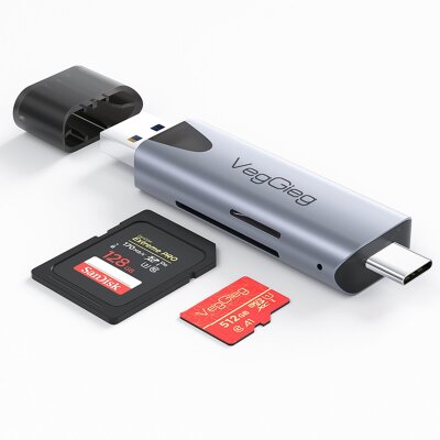VegGieg Type-C ve USB 3.0 SD-MicroSD TF Kart Okuyucu - 4