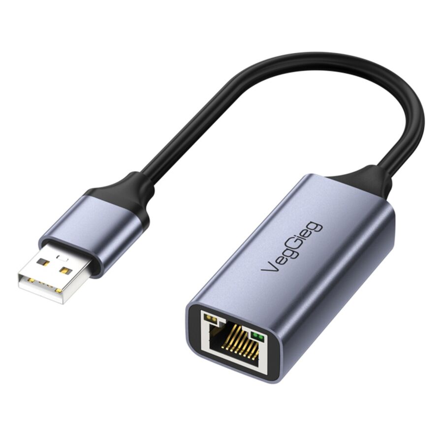 Veggieg USB 2.0 to 100Mbps RJ45 Lan Ethernet İnternet Bağlantı Çevirici Dönüştürücü Adaptör - 1