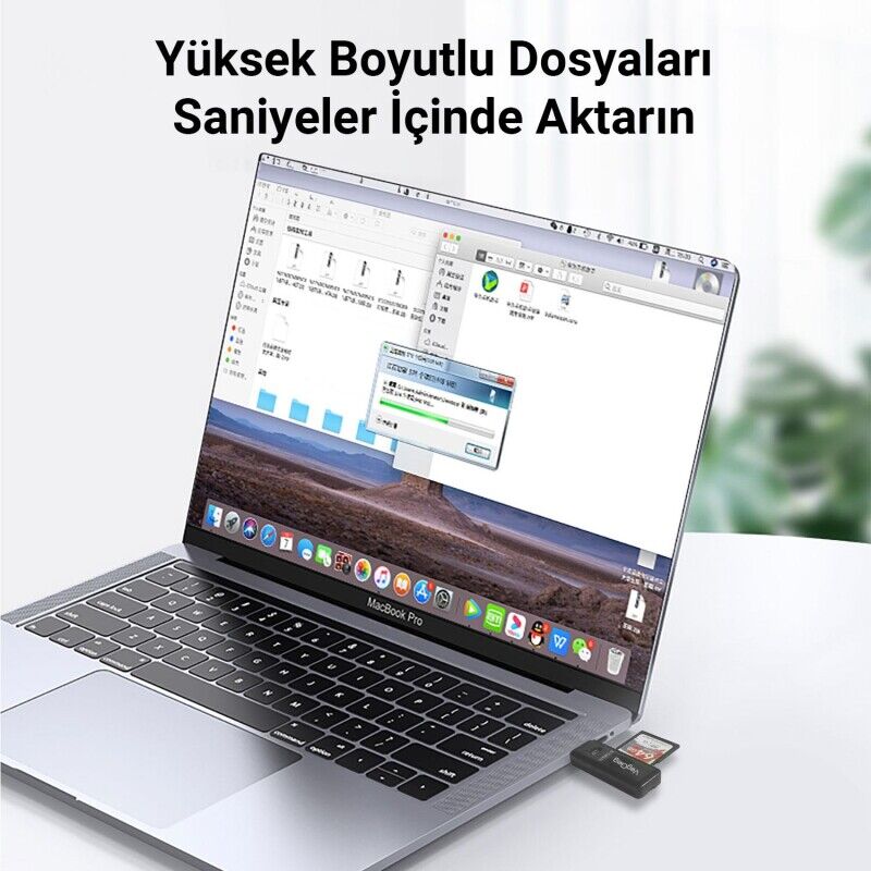 VegGieg USB 3.0 SD ve Micro SD Hafıza Kart Okuyucu Siyah - 5