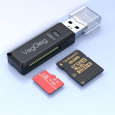 VegGieg USB 3.0 SD ve Micro SD Hafıza Kart Okuyucu Siyah - 2