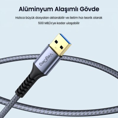 VegGieg USB 3.0 Uzatma Kablosu 2 Metre - 4