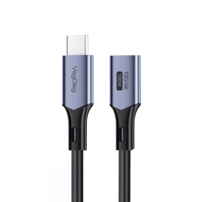 Veggieg USB 3.2 Gen 2 Type-C Uzatma Kablosu USB-C 100W 10Gbps 4K 60Hz 3 Metre