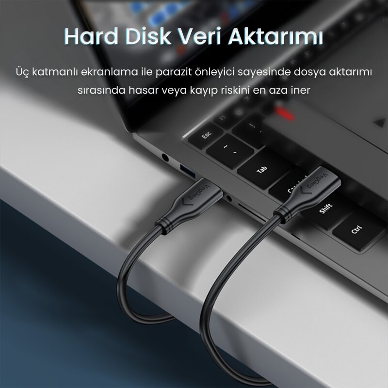 VegGieg USB-A Male to Male Uzatma USB 3.0 Kablo 3 Metre - 2