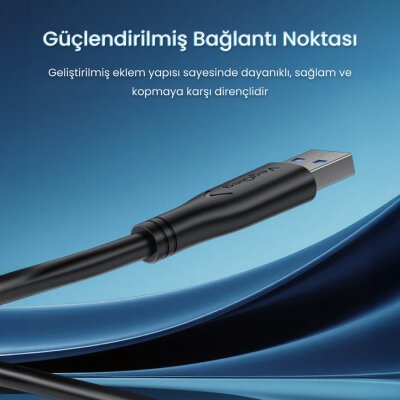 VegGieg USB-A Male to Male Uzatma USB 3.0 Kablo 5 Metre - 5