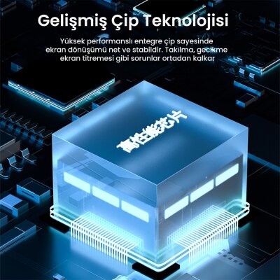VegGieg USB-A to 4K 30Hz HDMI ve 1080P 60Hz VGA Görüntü Çevirici Kablo - 4