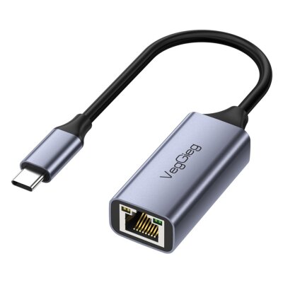 Veggieg USB Type-C to 100Mbps RJ45 Lan Ethernet İnternet Bağlantı Çevirici Dönüştürücü Adaptör - 1