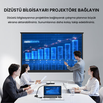 Veggieg VGA to HDMI Full HD 1080P 60Hz Aux Ses Destekli USB Beslemeli Çevirici Dönüştürücü Adaptör - 4