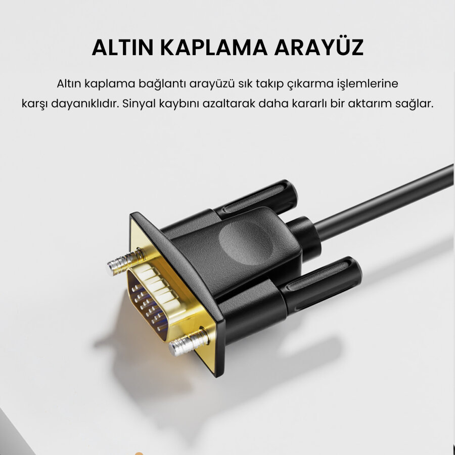 Veggieg VGA to HDMI Full HD 1080P 60Hz Aux Ses Destekli USB Beslemeli Çevirici Dönüştürücü Adaptör - 7