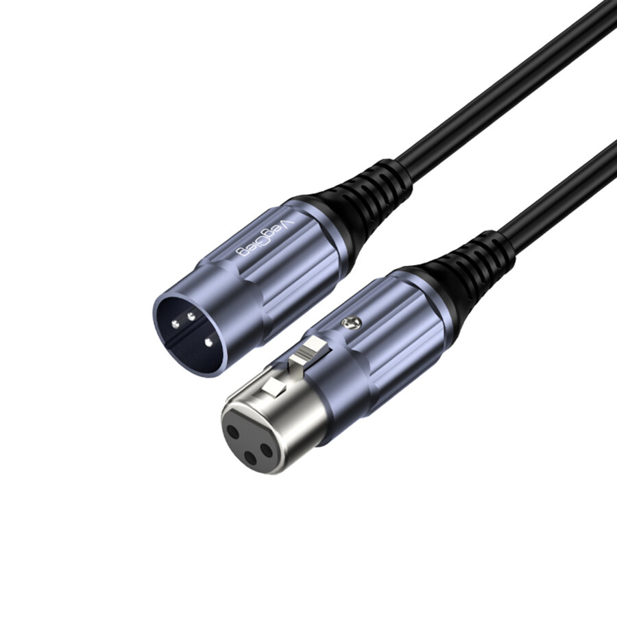 Veggieg XLR Erkek Dişi Profesyonel Mikrofon Kablosu Hi-Fi Ses Kalitesi OFC Bakır Enstrüman Ses Kablosu 1.5 Metre - 8