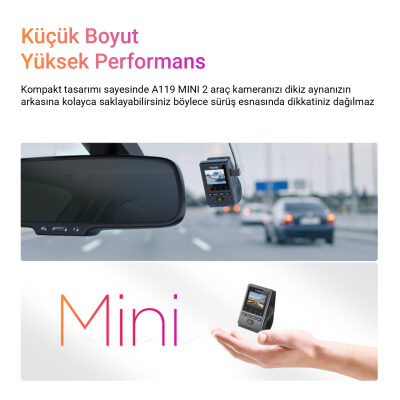 Viofo A119 Mini-2 HDR 2K 60FPS 5GHz WiFi ve GPS'li Araç Kamerası - 6
