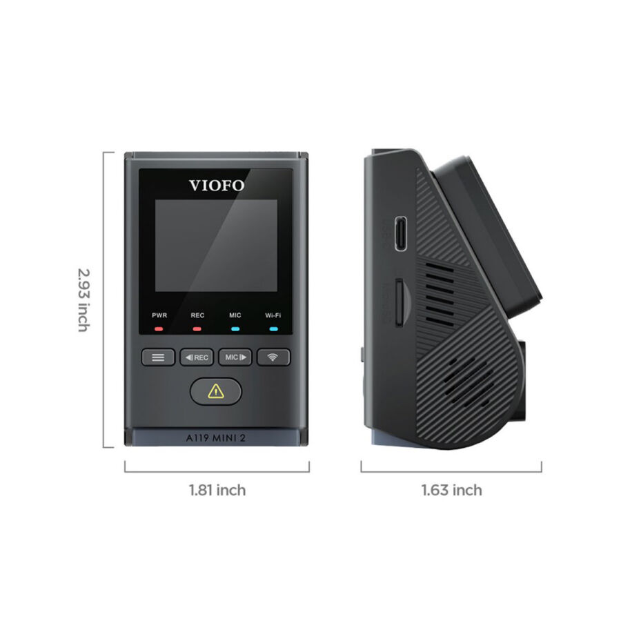 Viofo A119 Mini-2 HDR 2K 60FPS 5GHz WiFi ve GPS'li Araç Kamerası - 12
