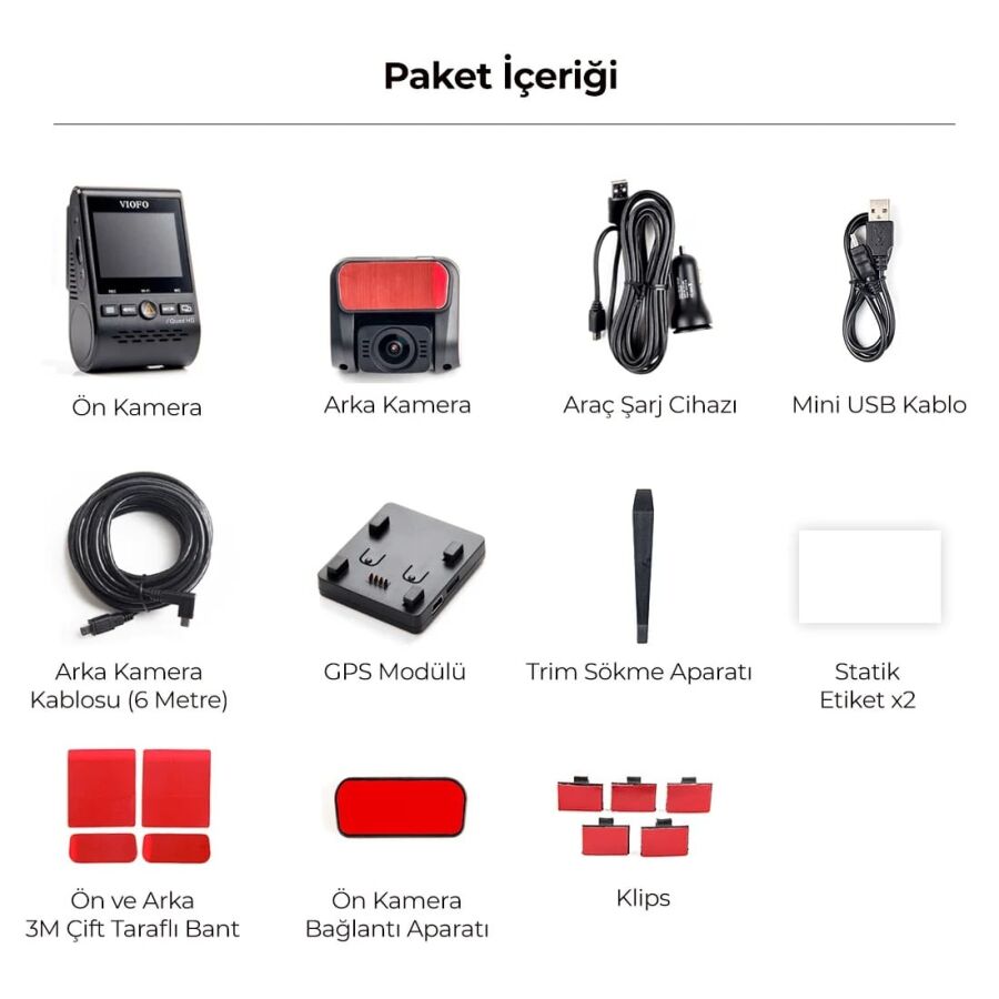 Viofo A129 Plus Duo Quad HD WiFi GPS Ön Arka Araç Kamerası - 7