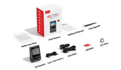 Viofo A229 Pro 4K HDR Sony Starvis 2 Sensörlü Wi-Fi GPS'li Araç Kamerası - 9