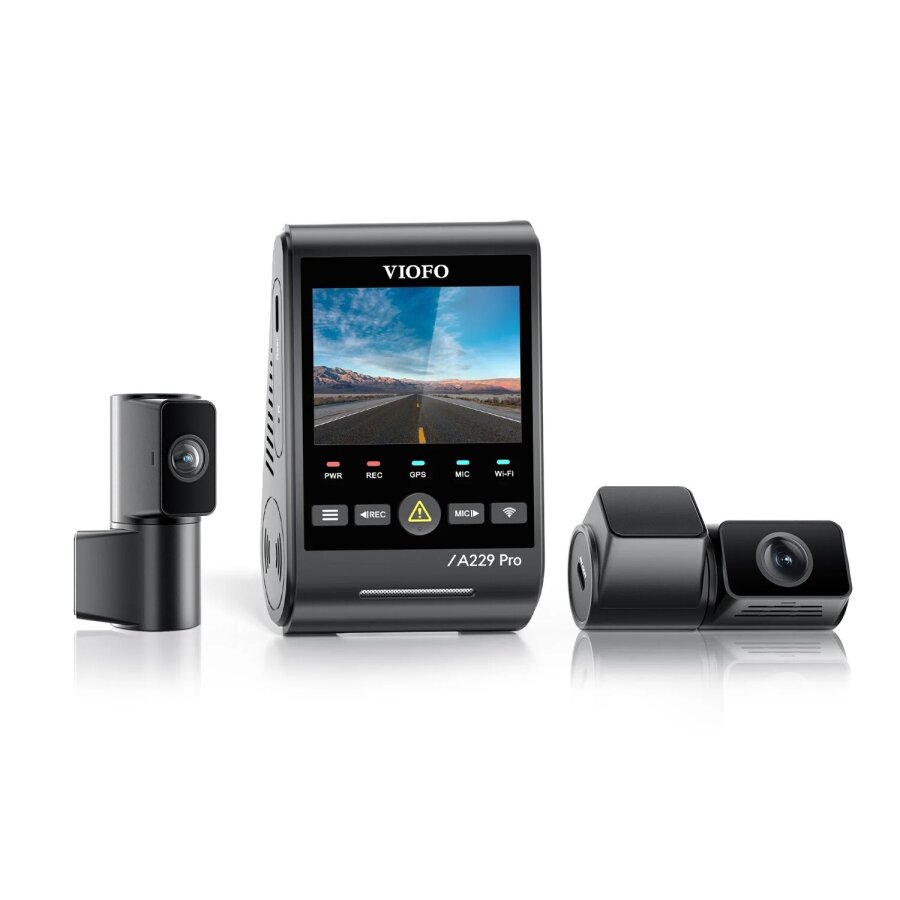 Viofo A229 Pro Tele 3 Kanallı Ön+Telefoto+Arka 4K+2K+1080P HDR Sony STARVIS 2 Sensör GPS'li Araç Kamerası - 5