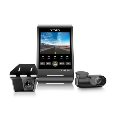 Viofo A229 Pro W 3 Kameralı Ön+Arka Su Geçirmez+İç 4K+2K+1080P Sony STARVIS 2 Sensör GPS'li Araç Kamerası - 7