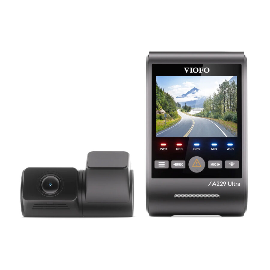Viofo A229 Ultra 2 Kameralı Ön ve Arka 4K+4K Sony Starvis 2 Sensörlü Dual HDR Wi-Fi 6 GPS'li Araç Kamerası - 4