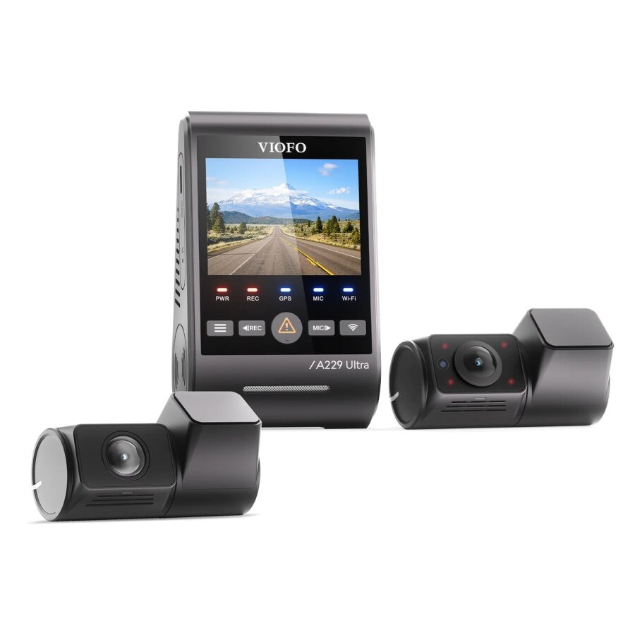 Viofo A229 Ultra 3 Kameralı Ön+İç+Arka 4K+4K+1080P Sony Starvis 2 Sensörlü HDR Wi-Fi 6 GPS'li Araç Kamerası - 2