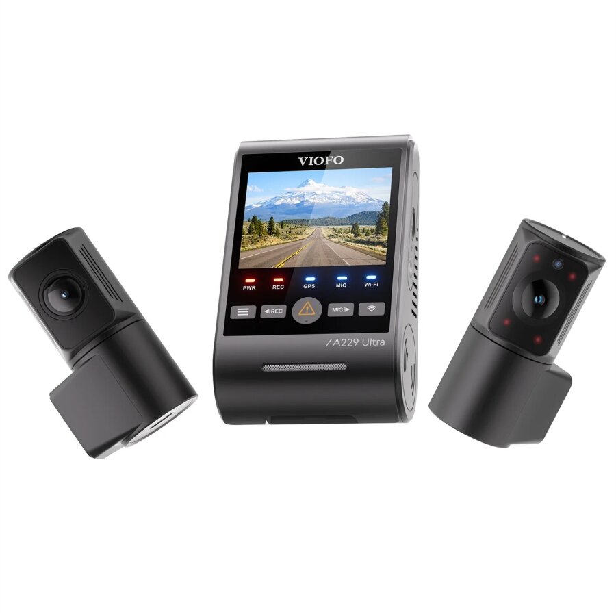 Viofo A229 Ultra 3 Kameralı Ön+İç+Arka 4K+4K+1080P Sony Starvis 2 Sensörlü HDR Wi-Fi 6 GPS'li Araç Kamerası - 5