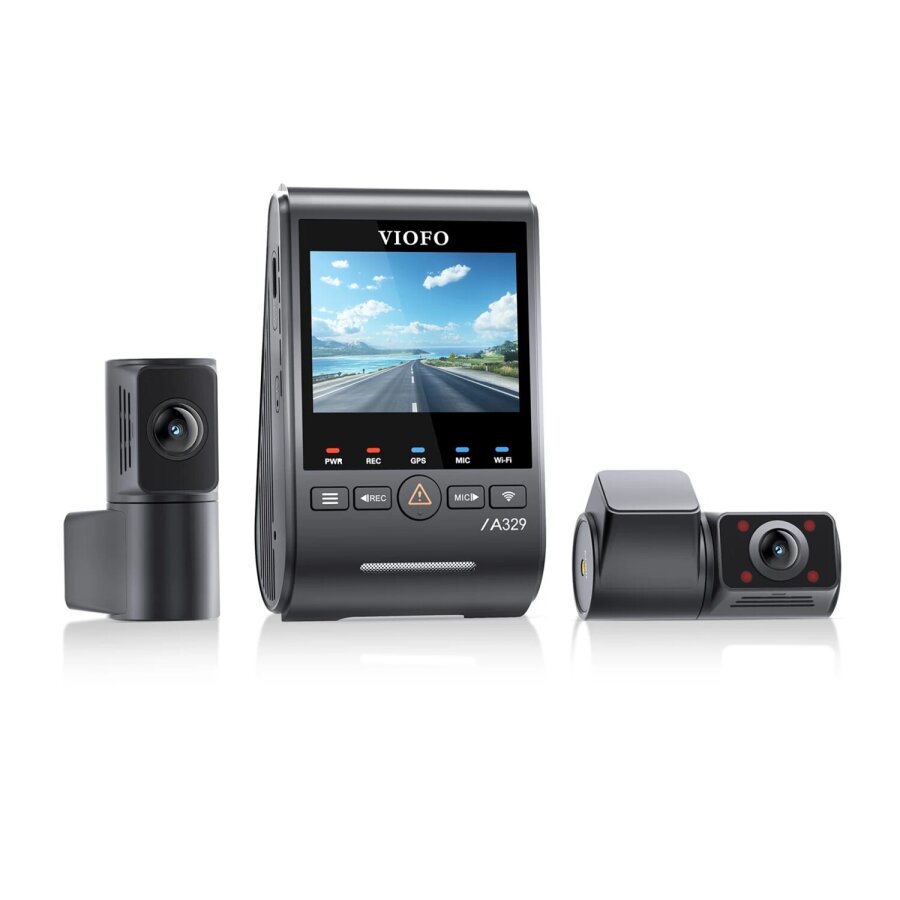 Viofo A329S 3 Kameralı Ön+Arka+İç 4K+2K+2K Wi-Fi 6 HDR Sony STARVIS 2 Sensör GPS'li SSD Destekli Araç Kamerası - 4