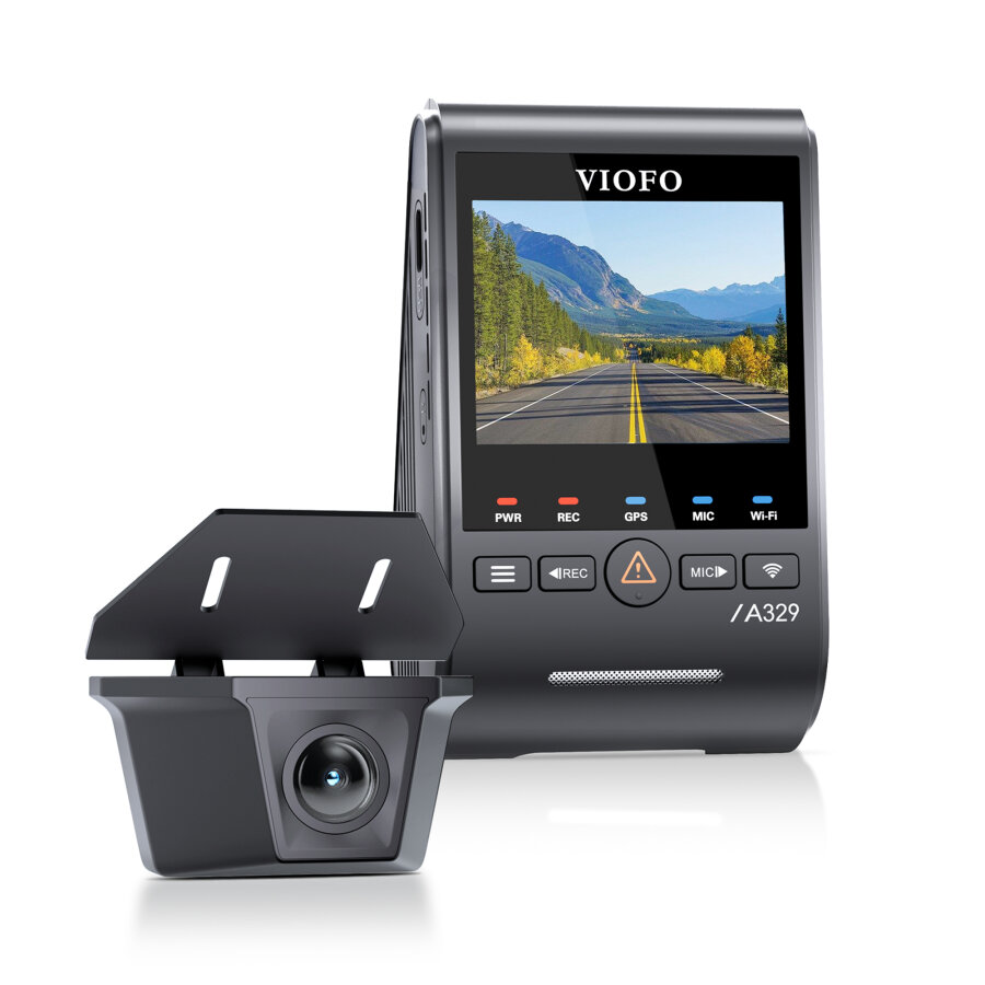 Viofo A329SW 2 Kameralı Ön ve Dış Arka Su Geçirmez 4K 60FPS+2K Sony STARVIS 2 Sensör GPS'li Araç Kamerası - 4