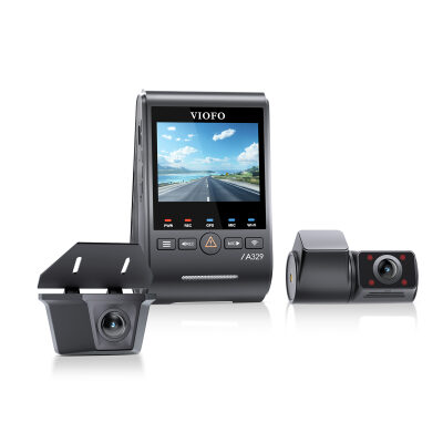 Viofo A329SW 3 Kameralı Ön+İç+Arka Dış Su Geçirmez 4K+2K+2K Sony STARVIS 2 Sensör GPS'li Araç Kamerası - 5