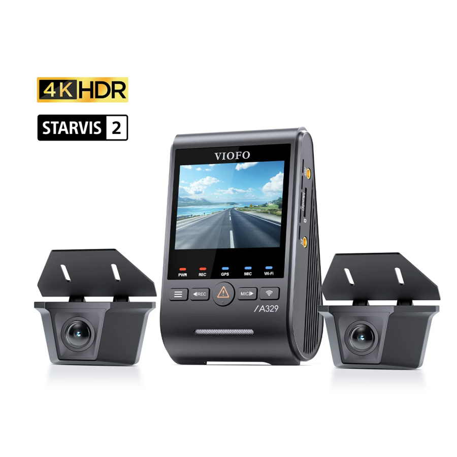 Viofo A329WW 3 Kanal 4K Ön Çift 2K IP67 Su Geçirmez Dış Kamera Sony STARVIS 2 HDR WiFi 6 GPS Kamyon Tır Araç Kamerası - 1