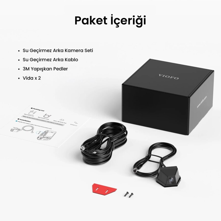 Viofo RWC200 IP67 Su Geçirmez A229 Pro / Plus Uyumlu 2K Quad HD 9.5 Metre Kablolu Dış Arka Kamera - 8