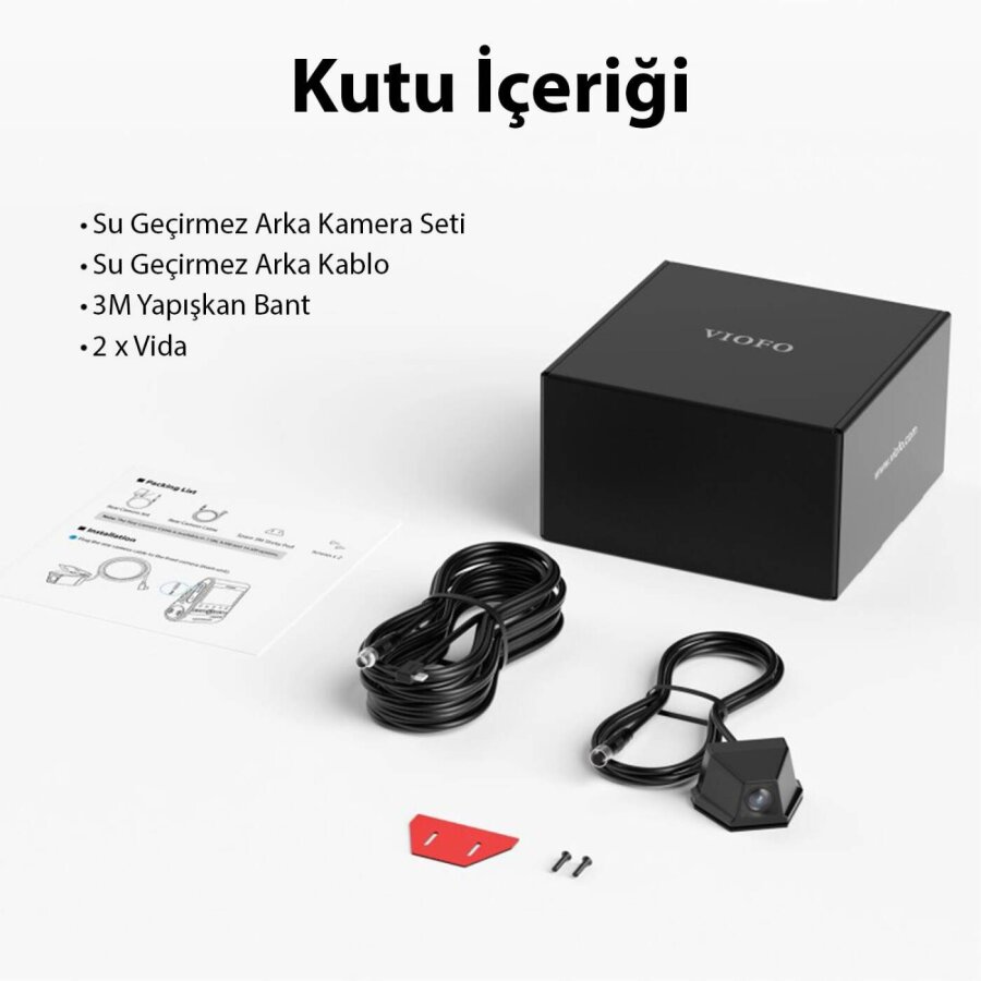 Viofo RWC200 IP67 Su Geçirmez A229 Pro / Plus Uyumlu 2K Quad HD 7.5 Metre Kablolu Dış Arka Kamera - 8