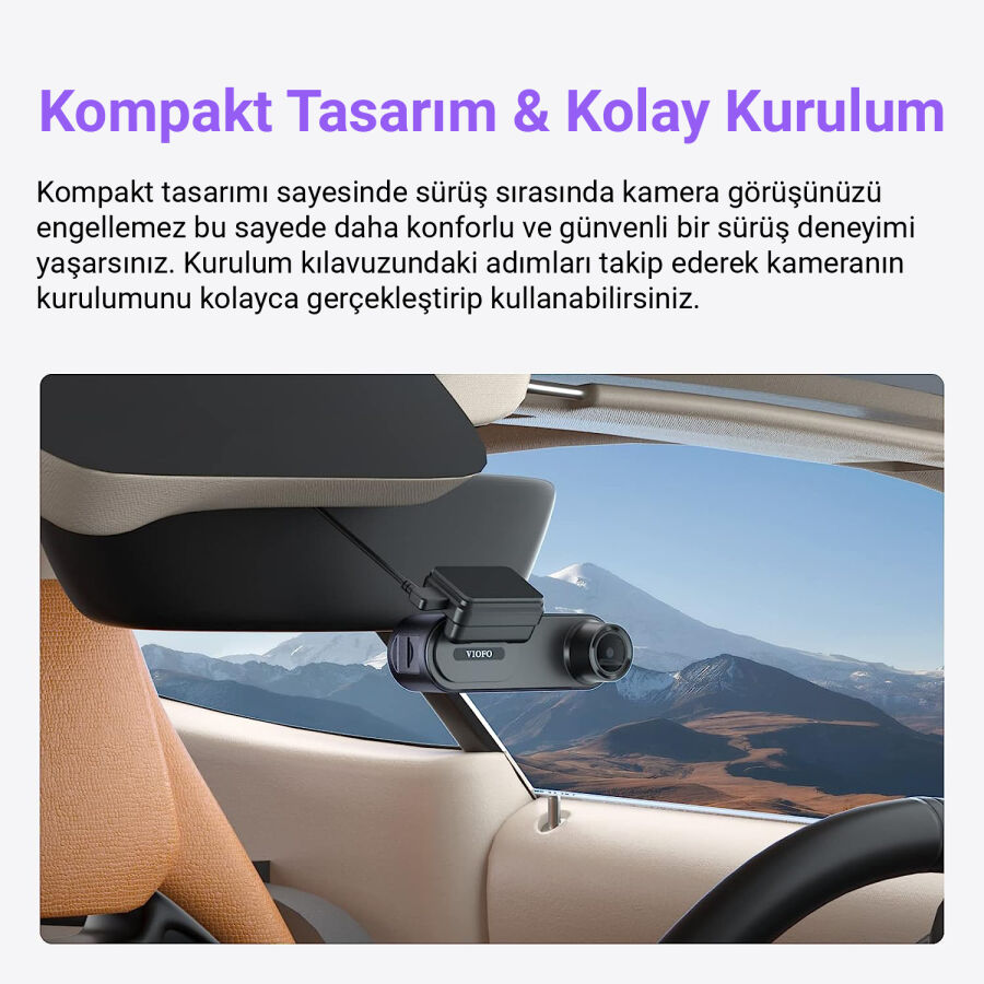 Viofo WM1 2K 30FPS QHD Sony Starvis Sensor Wifi GPS'li Araç Kamerası - 3