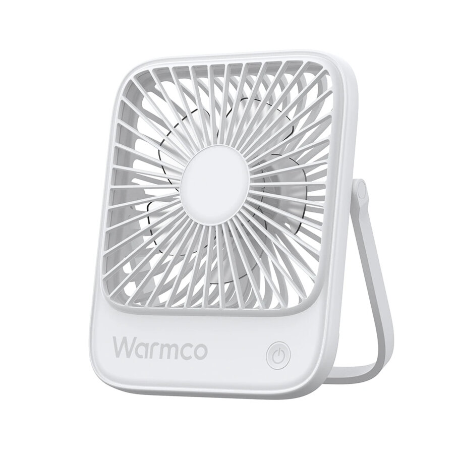 Warmco D1 Masaüstü Vantilatör USB ve Type-C Bağlantılı Taşınabilir Ultra İnce Soğutucu Fan Beyaz - 1