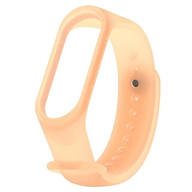 Xiaomi Mi Band 3 ve Mi Band 4 Yedek Silikon Bileklik Saydam Turuncu - 1