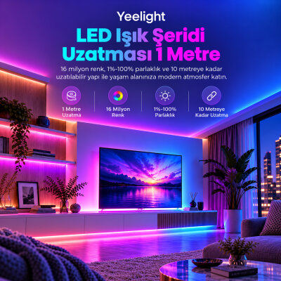 Xiaomi Yeelight 2.1W RGB 24 LED Işık Uzatma Şeridi 1 Metre - 3