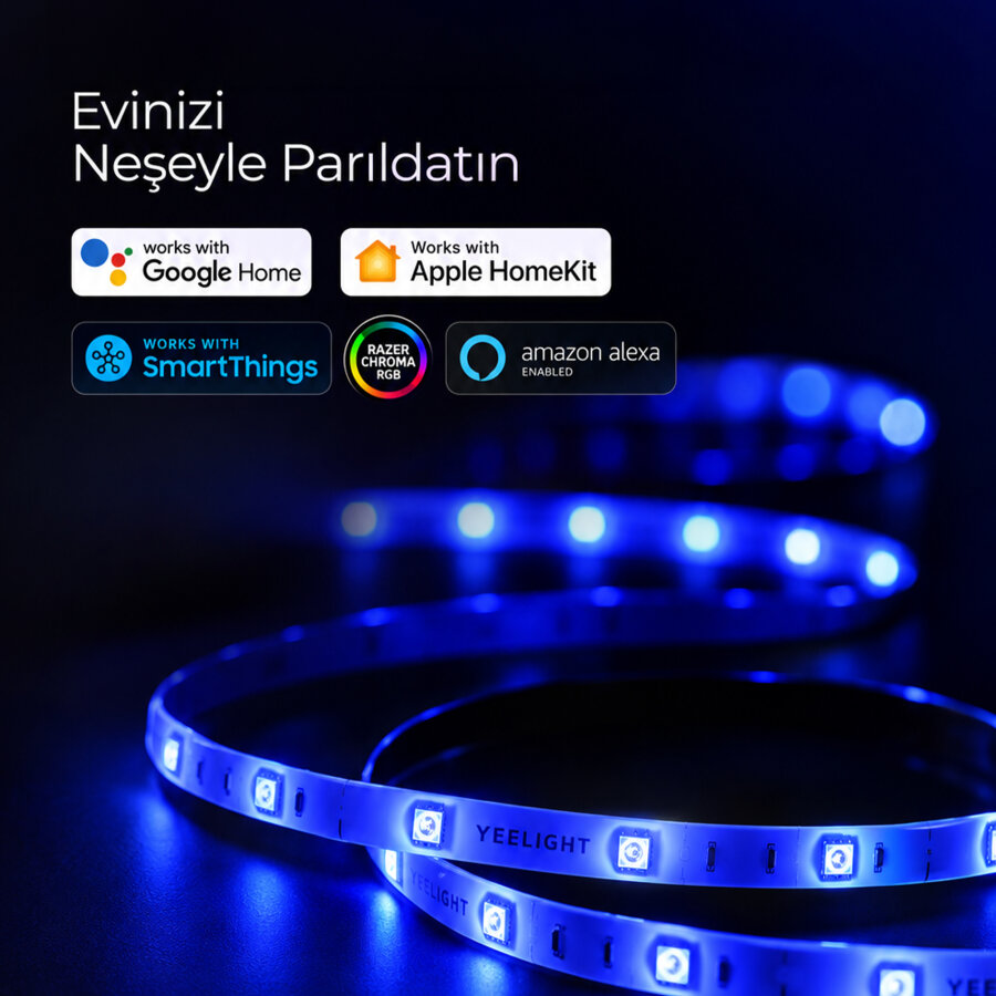 Xiaomi Yeelight 2.1W RGB 24 LED Işık Uzatma Şeridi 1 Metre - 7