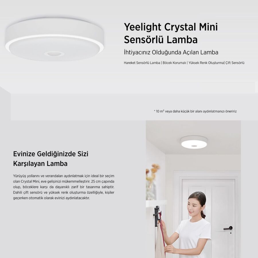 Xiaomi Yeelight Kristal Hareket Sensörlü Mini Tavan Lambası - 5
